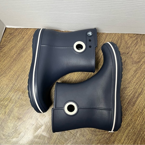 Crocs Jaunt‎ Shorty Rain Boot Navy Blue Rain Boots Size 7 - Picture 5 of 9